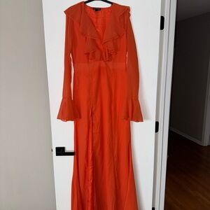 Orange Long Sleeve Dress